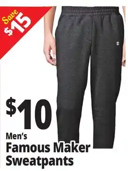 Ocean State Job Lot Men's Famous Maker Sweatpants offer