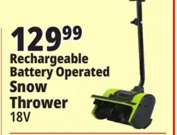 Ocean State Job Lot Rechargeable Battery Operated Snow Thrower offer