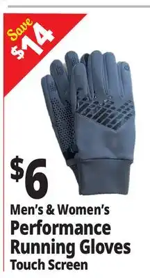 Ocean State Job Lot Men's & Women's Performance Running Gloves offer