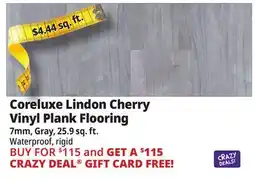 Ocean State Job Lot Coreluxe Lindon Cherry Vinyl Plank Flooring offer