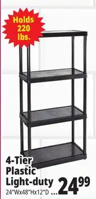 Ocean State Job Lot 4-Tier Plastic Light-duty offer