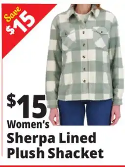 Ocean State Job Lot Women's Sherpa Lined Plush Shacket offer