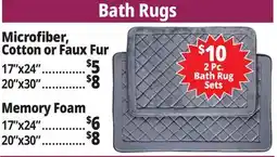 Ocean State Job Lot Microfiber, Cotton or Faux Fur offer