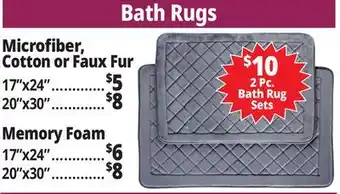 Ocean State Job Lot Microfiber, Cotton or Faux Fur offer