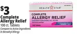 Ocean State Job Lot Health Star Complete Allergy Relief offer