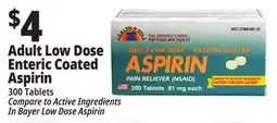 Ocean State Job Lot Adult Low Dose Enteric Coated offer