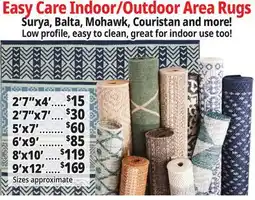 Ocean State Job Lot Easy Care Indoor/Outdoor Area Rugs offer