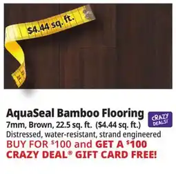 Ocean State Job Lot AquaSeal Bamboo Flooring offer