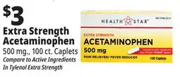 Ocean State Job Lot Health Star Extra Strength Acetaminophen offer