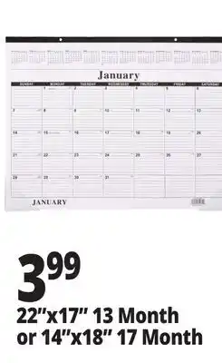Ocean State Job Lot 2026 Desk Calendar 22x17 13 Month or 14x18 17 Month offer
