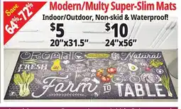 Ocean State Job Lot Modern/Multy Super-Slim Mats offer