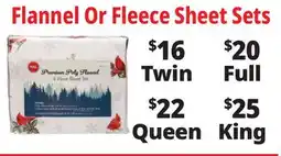 Ocean State Job Lot Flannel Or Fleece Sheet Sets offer