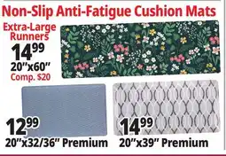 Ocean State Job Lot Non-Slip Anti-Fatigue Cushion Mats offer