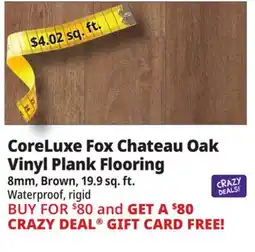Ocean State Job Lot CoreLuxe Fox Chateau Oak Vinyl Plank Flooring offer