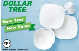 Dollar Tree White Square Dinnerware offer