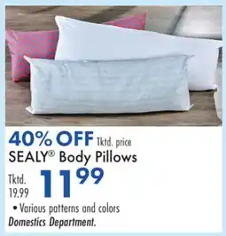 Boscov's SEALY Body Pillows offer