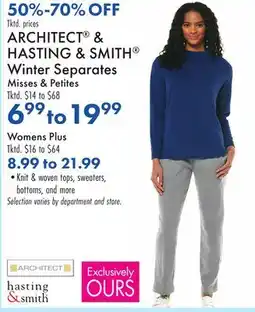 Boscov's ARCHITECT & HASTING & SMITH Winter Separates offer