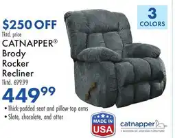 Boscov's CATNAPPER Brody Rocker Recliner offer