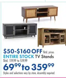 Boscov's ENTIRE STOCK TV Stands offer