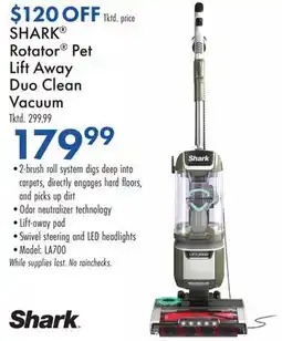 Boscov's SHARK Rotator Pet Lift Away Duo Clean Vacuum offer