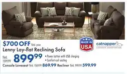 Boscov's Lenny Lay-fl at Reclining Sofa offer