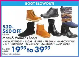 Boscov's Mens & Womens Boots offer