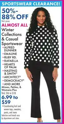 Boscov's ALMOST ALL Winter Collections & Casual Sportswear offer
