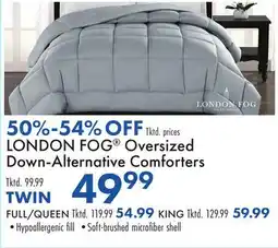 Boscov's LONDON FOG Oversized Down-Alternative Comforters offer