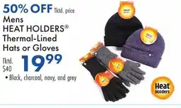Boscov's Mens HEAT HOLDERS Thermal-Lined Hats or Gloves offer