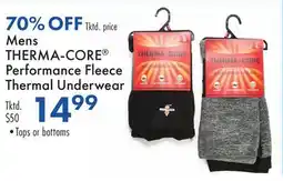 Boscov's Mens THERMA-CORE Performance Fleece Thermal Underwear offer