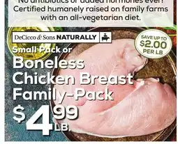 DeCicco & Sons Boneless Chicken Breast Family-Pack offer