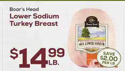 DeCicco & Sons Boar's Head Lower Sodium Turkey Breast offer