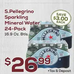 DeCicco & Sons S. Pellegrino Sparkling Mineral Water 24-Pack offer