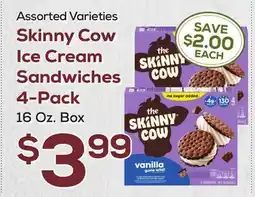 DeCicco & Sons Skinny Cow Ice Cream Sandwiches 4-Pack offer