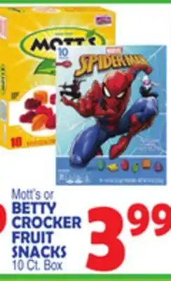 Bravo Supermarkets BETTY CROCKER FRUIT SNACKS offer