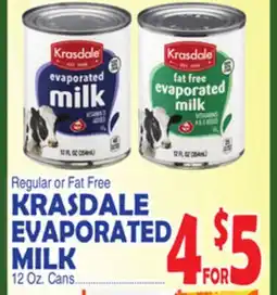 Bravo Supermarkets KRASDALE EVAPORATED MILK offer