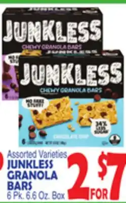 Bravo Supermarkets JUNKLESS GRANOLA BARS offer