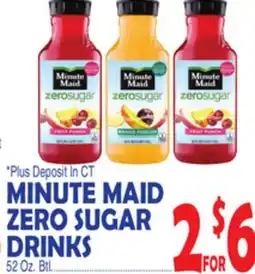 Bravo Supermarkets MINUTE MAID ZERO SUGAR DRINKS offer