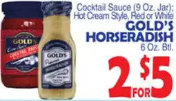 Bravo Supermarkets GOLD'S HORSERADISH 6 Oz. Btl offer