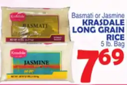 Bravo Supermarkets KRASDALE LONG GRAIN RICE 5 lb. Bag offer