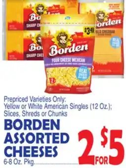 Bravo Supermarkets BORDEN ASSORTED CHEESES 6-8 Oz. Pkg offer