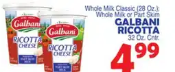 Bravo Supermarkets GALBANI RICOTTA offer