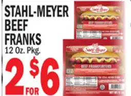 Bravo Supermarkets STAHL-MEYER BEEF FRANKS offer