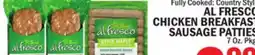 Bravo Supermarkets AL FRESCO CHICKEN BREAKFAST SAUSAGE PATTIES offer