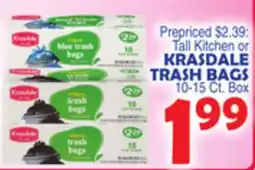 Bravo Supermarkets KRASDALE TRASH BAGS offer
