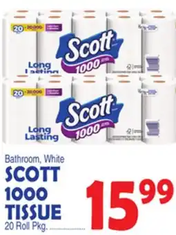 Bravo Supermarkets SCOTT 1000 TISSUE offer