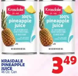 Bravo Supermarkets KRASDALE PINEAPPLE JUICE offer