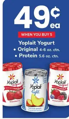 ACME Yoplait Yogurt Original 4-6 oz. ctn. Protein 5.6 oz. ctn offer
