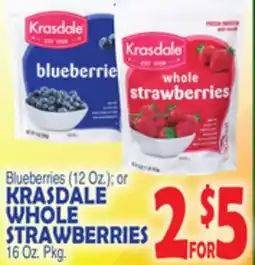 Bravo Supermarkets KRASDALE WHOLE STRAWBERRIES 16 Oz. Pkg offer