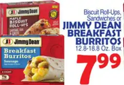 Bravo Supermarkets JIMMY DEAN BREAKFAST BURRITOS offer